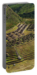 Ancient Terraces And Ruins In Andes Mountains Portable Battery Charger