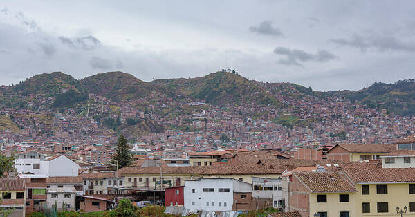 Rooftops and Hills of Cusco Poster