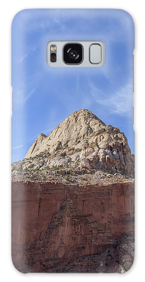Majestic Mountain Peak Under Blue Sky Galaxy Case