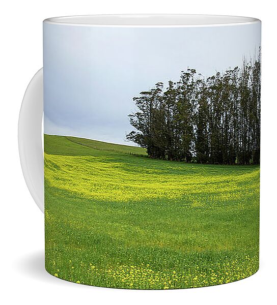 Rolling Hills With Blooming Wildflowers Coffee Mug
