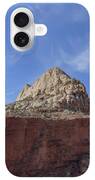 Majestic Mountain Peak Under Blue Sky iPhone Case