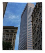 Skyscrapers Against Blue Sky Fleece Blanket
