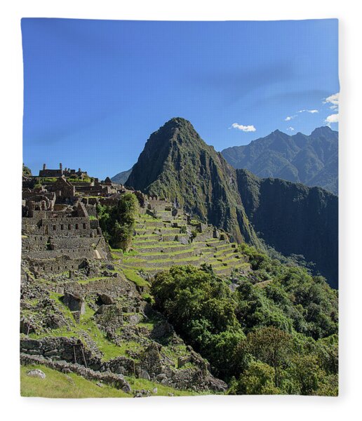 Machu Picchu In Sunlit Splendor Fleece Blanket