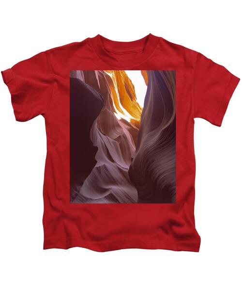 Curves Of Sunlit Antelope Canyon Walls Kids T-Shirt