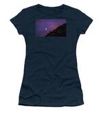Moonlit Evening Over Silhouetted Hills Women's T-Shirt