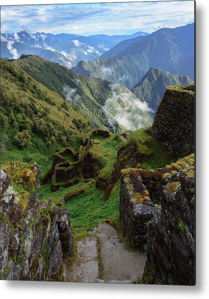 Mysterious Incan Ruins In The Mountains Metal Print