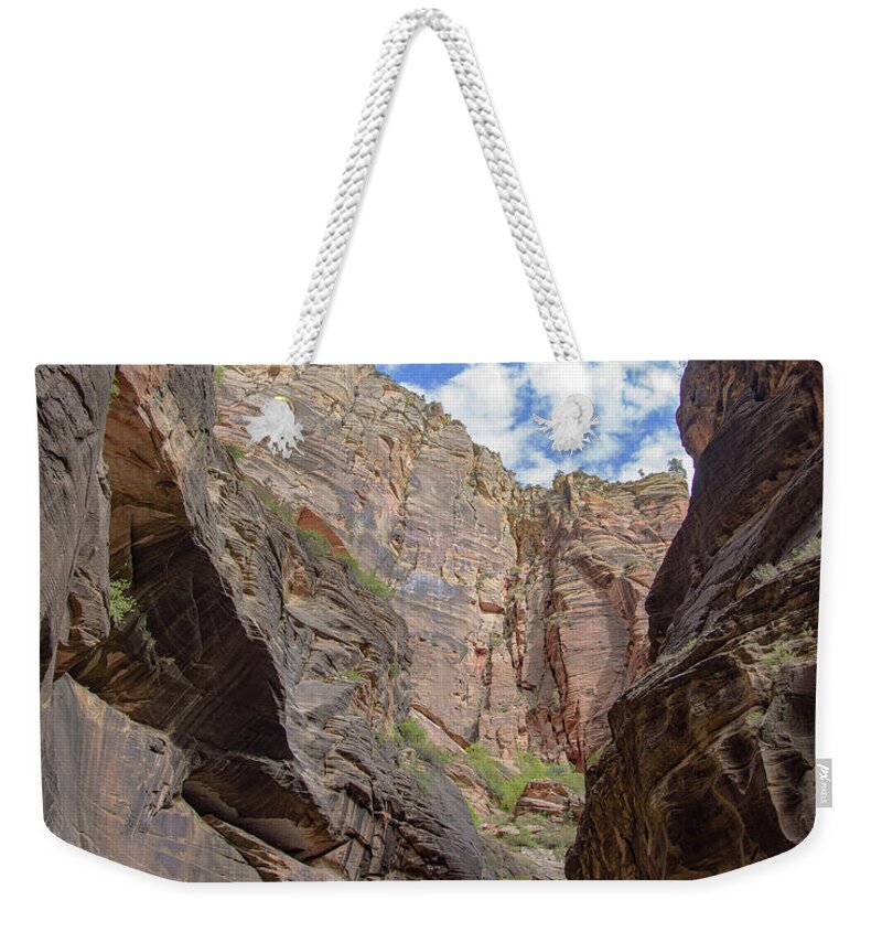 Majestic Canyon Sky View In The Narrows Weekender Tote Bag