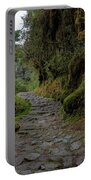 Moss-covered Path Through Lush Forest On The Inca Trail Portable Battery Charger