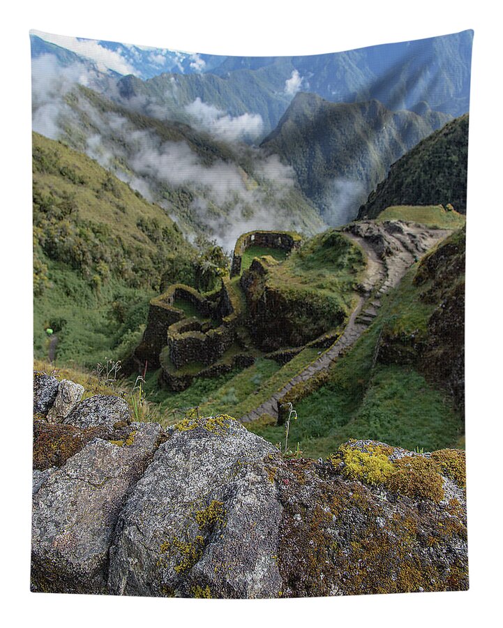 Misty Mountain Pathway Of The Inca Trail Tapestry