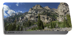 Majestic Mountain Peaks Under Blue Sky In Cascade Canyon Portable Battery Charger