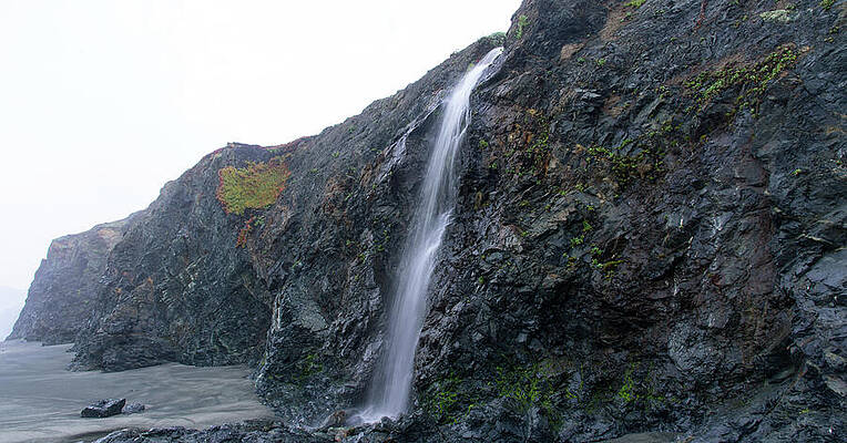 Nature Wall Art featuring the photograph Secluded Coastal Waterfall Cascade by Brandon Wichmann