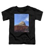 Majestic Mountain Peak Under Blue Sky Toddler T-Shirt