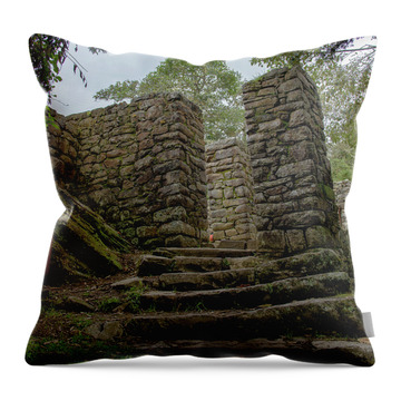 Ancient Stone Passageway Throw Pillow