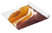 Curves Of Sunlit Antelope Canyon Walls Yoga Mat