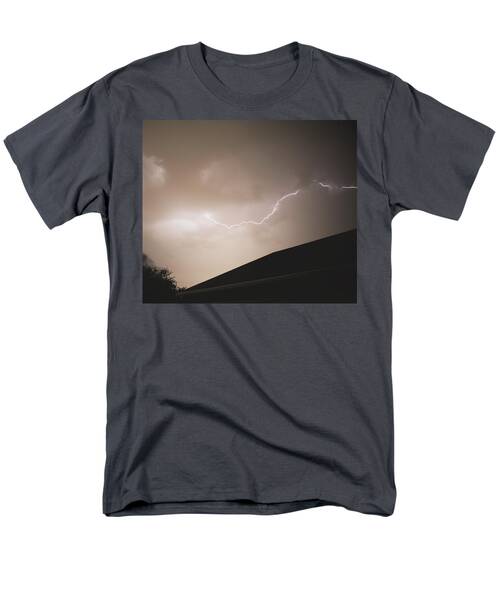 Lightning Illuminates Night Sky Men's T-Shirt  (Regular Fit)