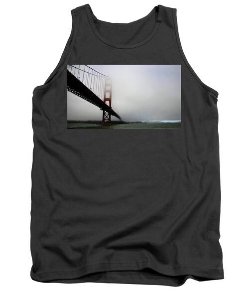 Golden Gate Bridge Disappears Into Misty Fog Tank Top