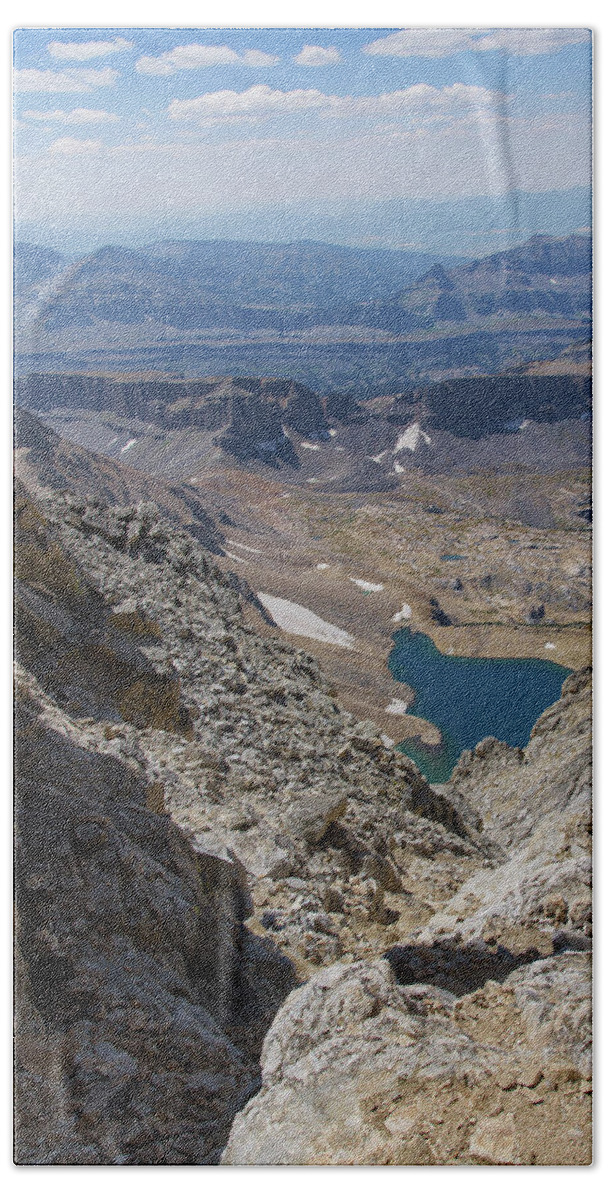 Breathtaking Middle Teton Mountain View Bath Towel