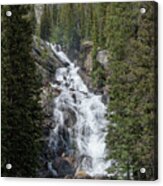Waterfall Amidst Forest Landscape Acrylic Print