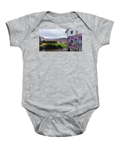 Street Scene with Colorful Mural Baby One-Piece