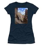 Majestic Canyon Sky View In The Narrows Women's T-Shirt