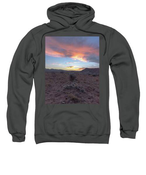 Desert Sunset Over Rugged Terrain Sweatshirt