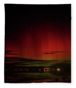 Mesmerizing Northern Lights Display Fleece Blanket by Brandon Wichmann