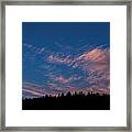 Twilight Over Forested Horizon Framed Print