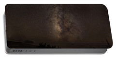 Milky Way Over Tranquil Shoreline Portable Battery Charger