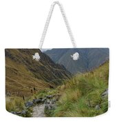Trail Through Majestic Mountain Landscape To Dead Woman's Pass Weekender Tote Bag