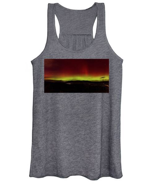 Northern Lights Over Wasatch Mountain Range Women's Tank Top by Brandon Wichmann