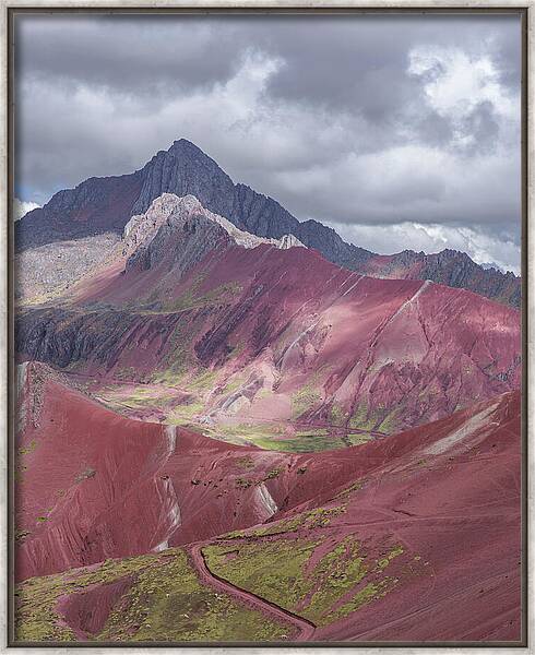 Majestic Colorful Mountain Range Framed Print