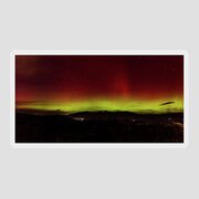 Northern Lights Over Wasatch Mountain Range Sticker by Brandon Wichmann