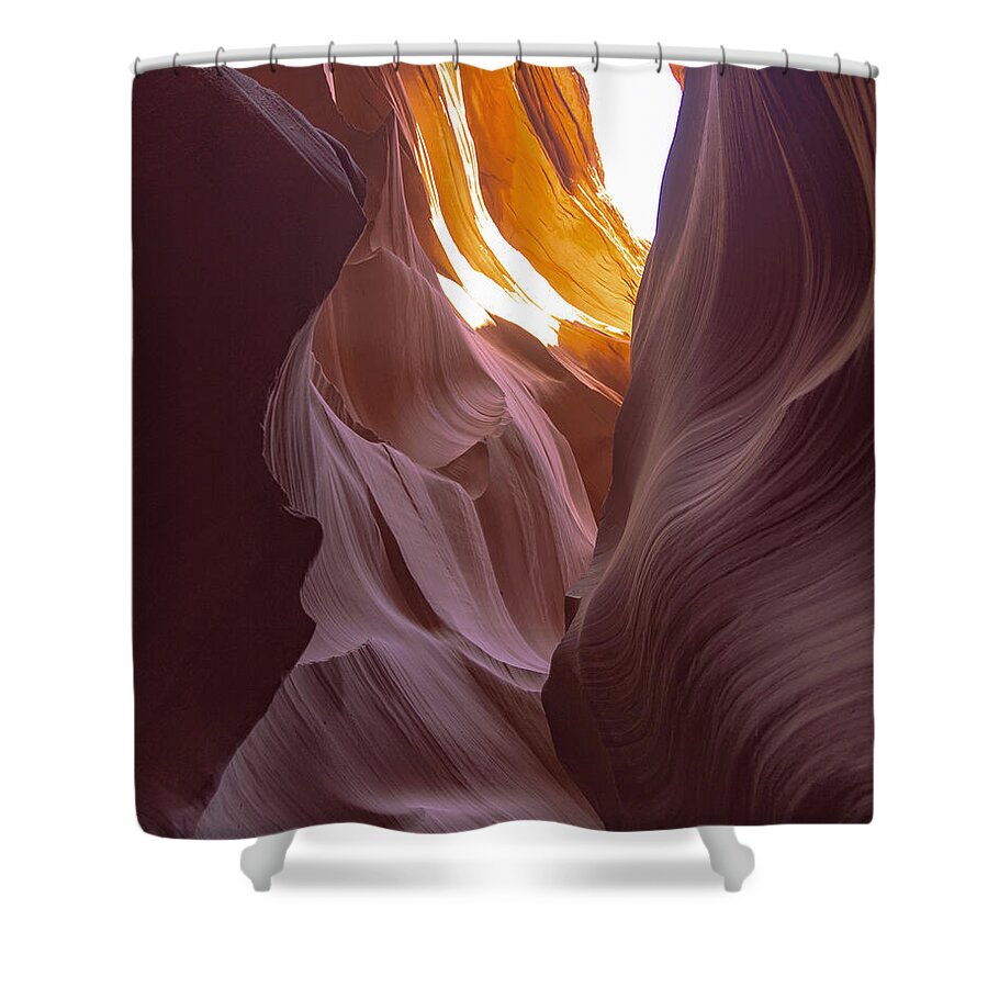 Curves Of Sunlit Antelope Canyon Walls Shower Curtain
