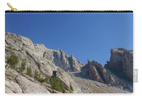Majestic Mountain Peaks Under Blue Sky Zip Pouch
