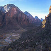 Breathtaking Valley Vista In Zion National Park Art Print