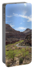 Winding Road Through Desert Canyon Portable Battery Charger