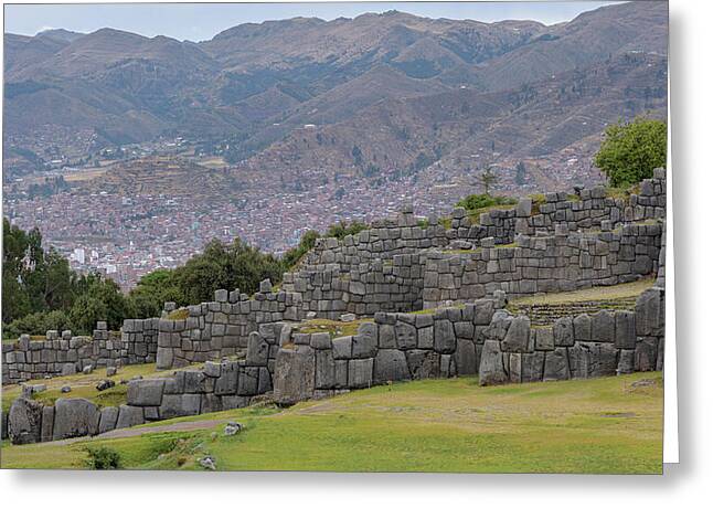Saqsaywaman Incan Ruin In Cusco Peru Greeting Card