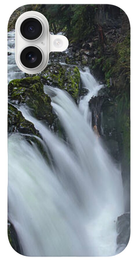 Serene Flow Through Mossy Forest iPhone Case