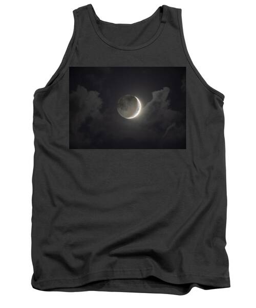 Shimmering Crescent Among Clouds Tank Top