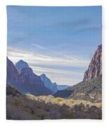 Majestic Zion National Park View Fleece Blanket