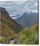 Trail Through Majestic Mountain Landscape To Dead Woman's Pass Canvas Print