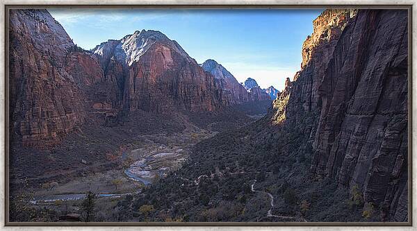 Breathtaking Valley Vista In Zion National Park Framed Print