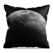 Illuminated Half Of The Moon Throw Pillow
