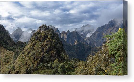 Misty Andes Mountain Range Landscape Canvas Art Print by Brandon Wichmann