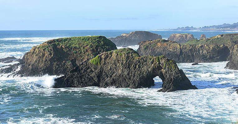 Wall Art featuring the photograph Majestic Coastal Rock Formations by Brandon Wichmann