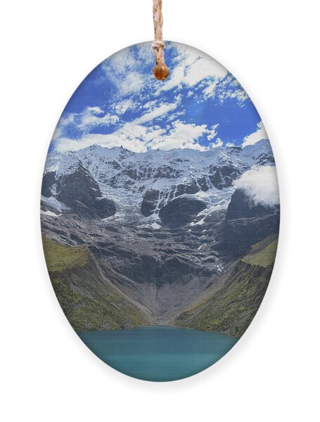Majestic Mountain Overlooks Humantay Lake Ornament