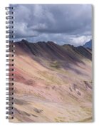 Rainbow Mountain Range Under Cloudy Skies Spiral Notebook