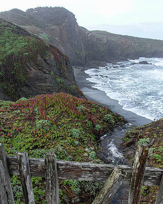 California Wall Art featuring the photograph Rocky Coastline With Vibrant Foliage by Brandon Wichmann