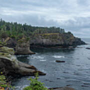 Serene Coastal Cliffs at Dawn Poster