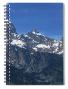 Snow-capped Teton Mountain Peaks Under Blue Sky Spiral Notebook